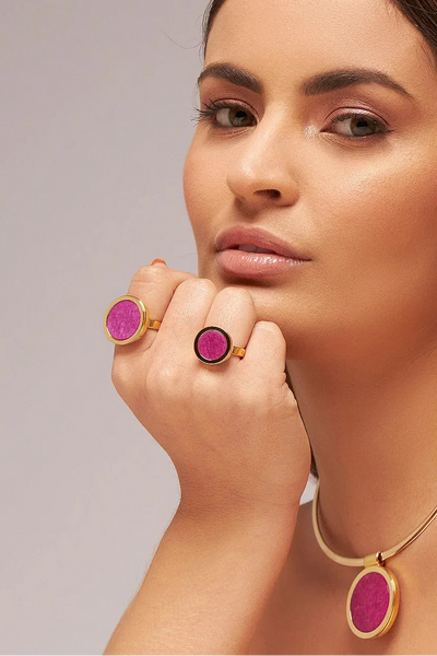 Anel Eterno - Feldspato Rosa Pink — ângulo 3