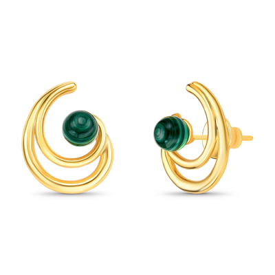 Brinco Espiral - Malaquita — ângulo 1