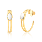 Argola Essencial Oval - Porcelana Semijoias de luxo e design exclusivo