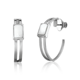 Argola Essencial Retângulo - Porcelana Semijoias de luxo e design exclusivo