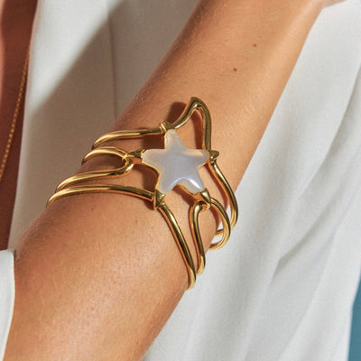 Bracelete Brisa - Ágata Branca — ângulo 2