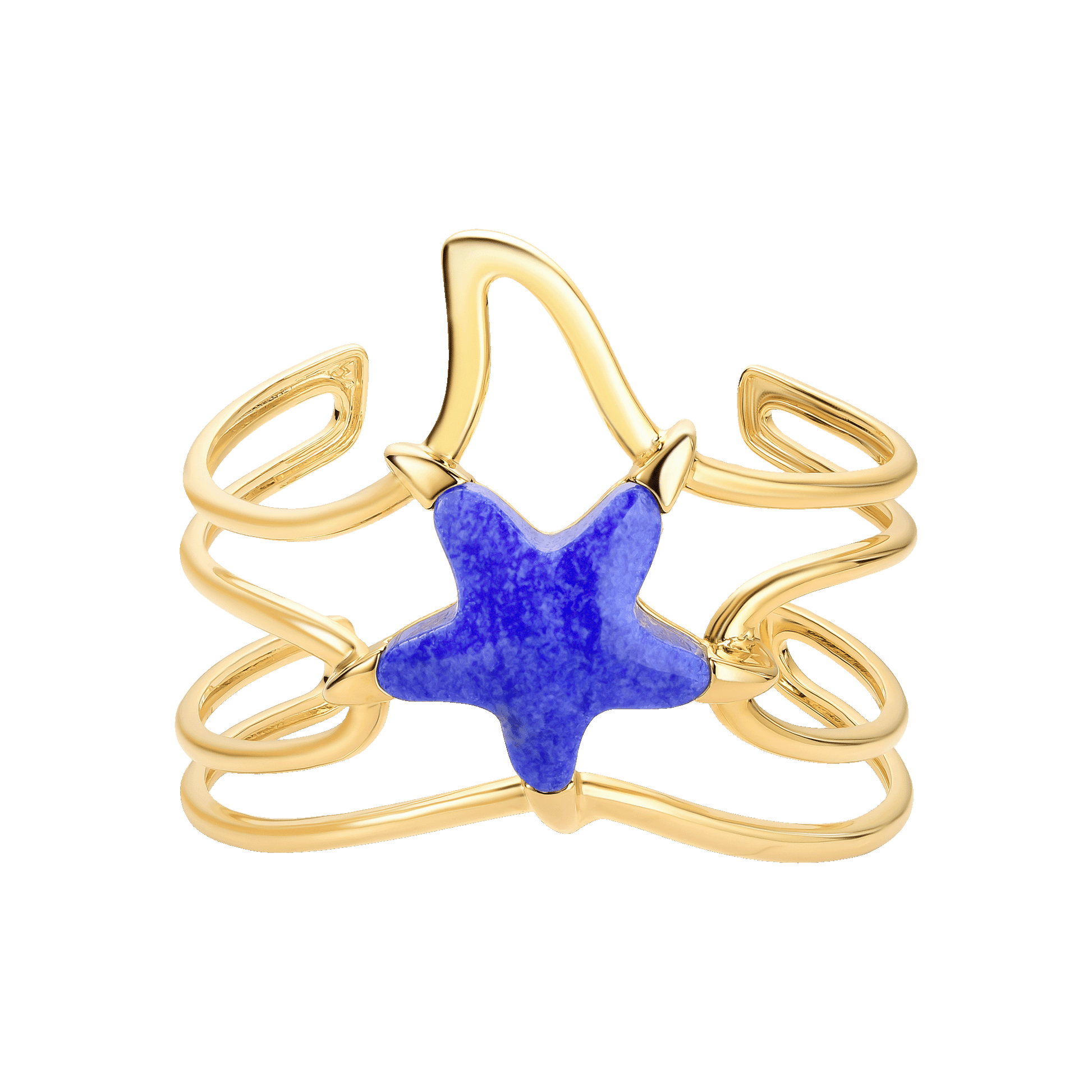 Bracelete Brisa - Quartzo  Azul Anil Semijoias de luxo e design exclusivo
