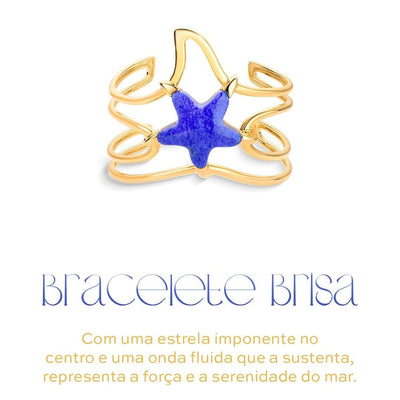 Bracelete Brisa - Quartzo  Azul Anil — ângulo 3