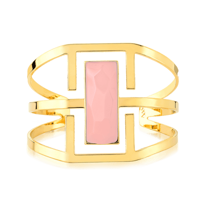 Bracelete Ópera - Quartzo Rosa Semijoias de luxo e design exclusivo