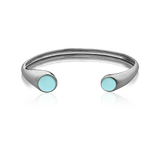 Bracelete Pocket Ball - Ágata Azul Céu Semijoias de luxo e design exclusivo