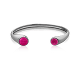Bracelete Pocket Ball - Feldspato Rosa Pink Semijoias de luxo e design exclusivo