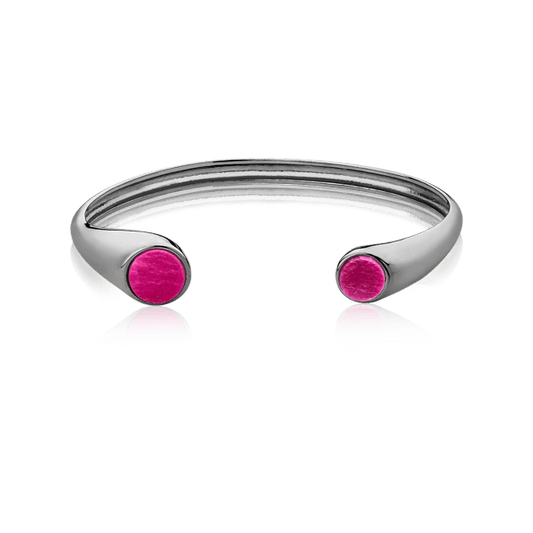 Bracelete Pocket Ball - Feldspato Rosa Pink Semijoias de luxo e design exclusivo