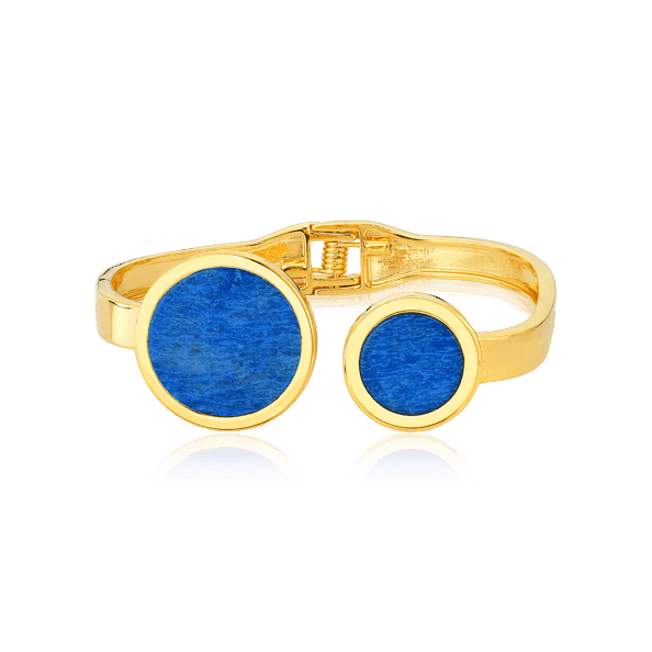 Bracelete Singular - Feldspato Azul Anil Semijoias de luxo e design exclusivo