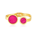Bracelete Singular - Feldspato Rosa Pink Semijoias de luxo e design exclusivo