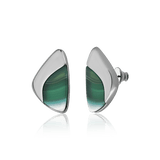 Brinco Ailes - Verde Listrado Semijoias de luxo e design exclusivo