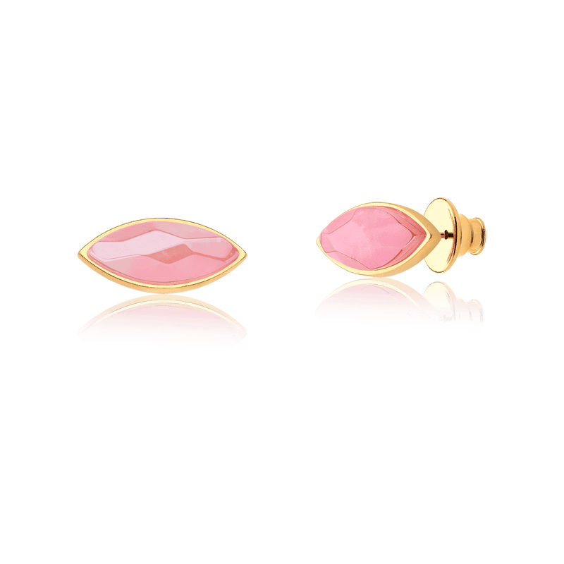 Brinco Alisso - Quartzo Rosa
