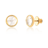 Brinco Classic - Cristal de Rocha — Ouro 18K | Aimer Joias | brinco semijoia feminina pedra natural