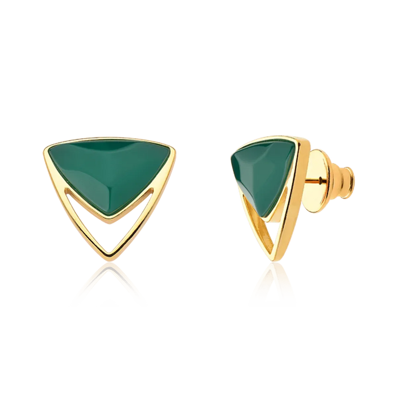 Brinco Equilíbrio - Ágata Verde