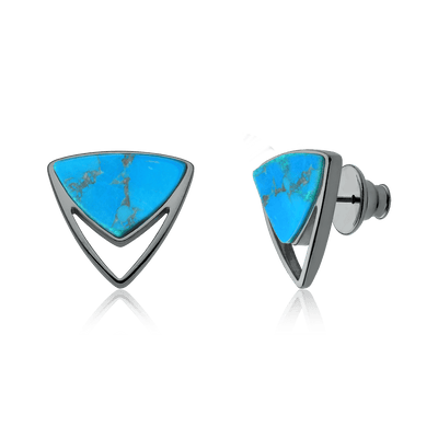 Brinco Equilibrio - Howlita Turquesa — ângulo 1