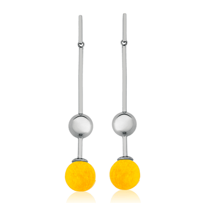 Brinco Fascínio - Feldspato Amarelo — ângulo 1