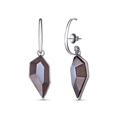 Brinco Impulso - Quartzo Fumê — ângulo 1