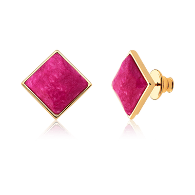 Brinco Lírio - Feldspato Rosa Pink — ângulo 1