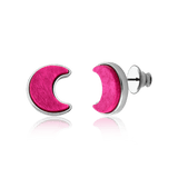 Brinco Lua - Feldspato Rosa Pink Semijoias de luxo e design exclusivo
