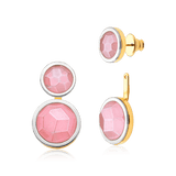 Brinco Nobre - Quartzo Rosa Semijoias de luxo e design exclusivo