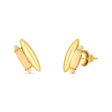 Brinco Origem com Resina Italiana Creme e Banho de Ouro 18K para atrair harmonia e prosperidade. AIMER