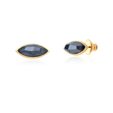 Brinco Pétala - Quartzo Fumê — Ouro 18K | Aimer Joias | semijoia feminina pedra natural