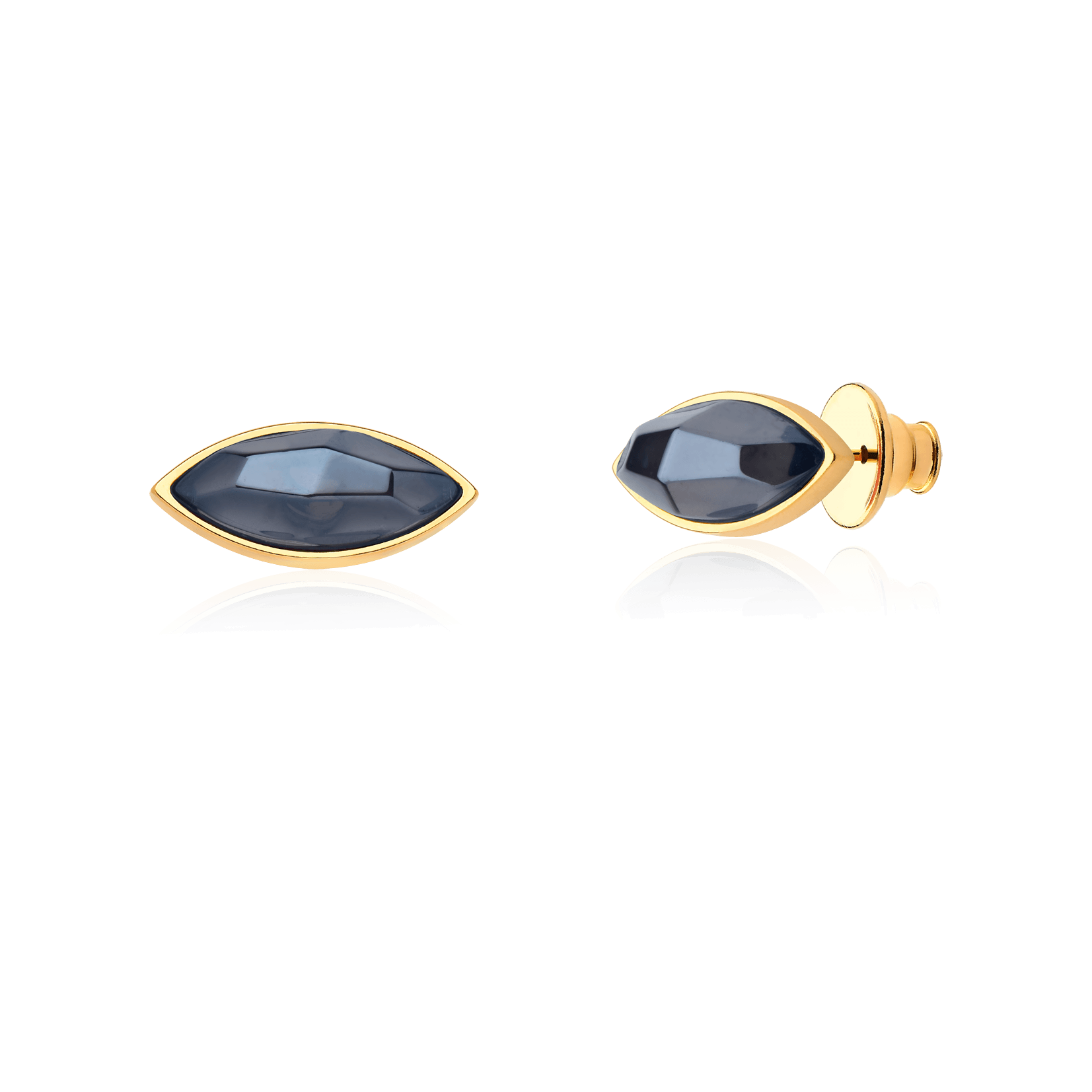 Brinco Pétala - Quartzo Fumê — Ouro 18K | Aimer Joias | semijoia feminina pedra natural