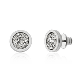 Brinco Singelo - Drusa Platina Semijoias de luxo e design exclusivo