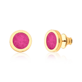 Brinco Singelo - Feldspato Rosa Pink Semijoias de luxo e design exclusivo