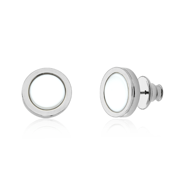 Brinco Singelo - Porcelana Branca Semijoias de luxo e design exclusivo