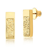 Brinco Soneto - Drusa ouro Semijoias de luxo e design exclusivo