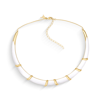 Choker Macramê - Esmaltação Branca — ângulo 1
