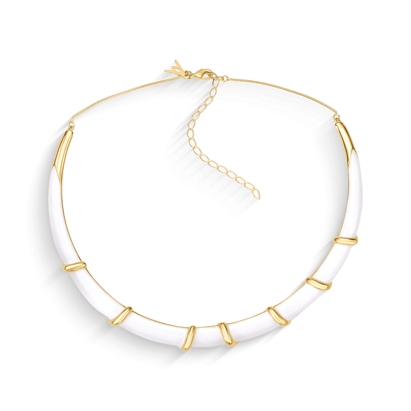 Choker Macramê - Esmaltação Branca