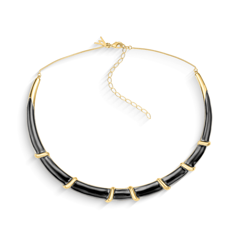 Choker Macramê - Esmaltação Preta