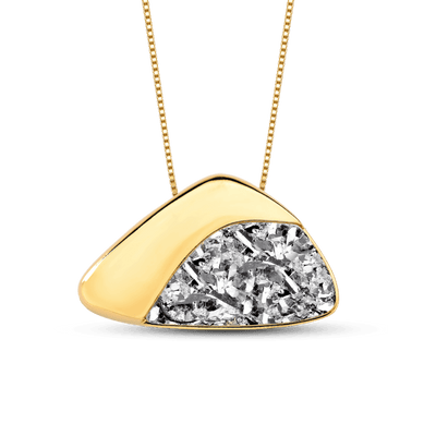 Colar Ailes Drusa Platina — Banho Ouro 18k | Aimer Joias — ângulo 1