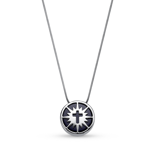 Colar Aura - Obsidiana Negra Ródio Semijoias de luxo e design exclusivo
