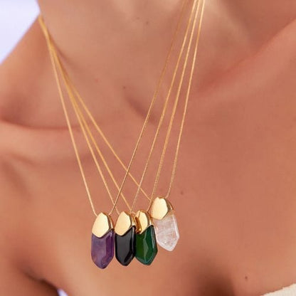 Colar Bruma - Agata Verde Semijoias de luxo e design exclusivo