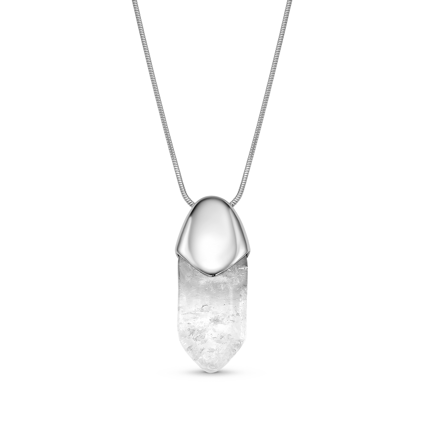 Colar Bruma - Cristal De Rocha Ródio Semijoias de luxo e design exclusivo