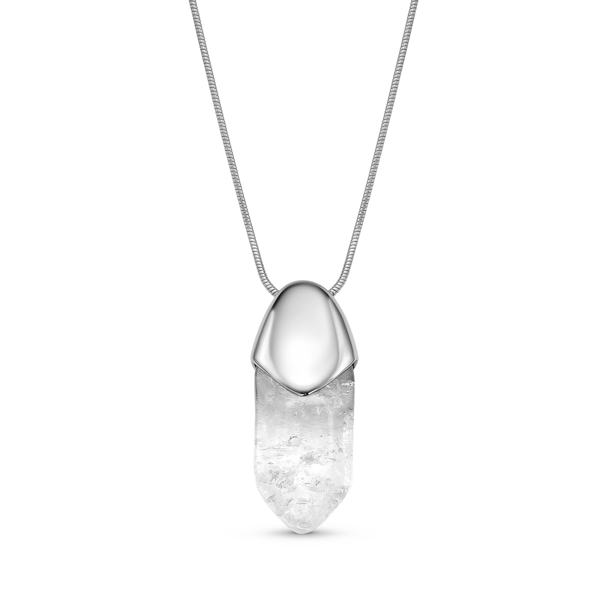 Colar Bruma - Cristal De Rocha Ródio Semijoias de luxo e design exclusivo