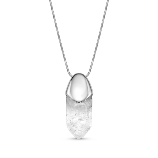 Colar Bruma - Cristal De Rocha Ródio Semijoias de luxo e design exclusivo