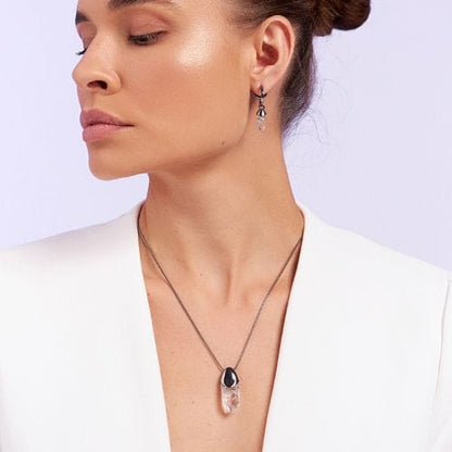 Colar Bruma - Cristal De Rocha Ródio Semijoias de luxo e design exclusivo