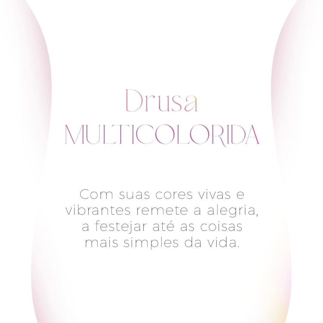 Colar Coragem - Drusa Multicolorida e esmaltação cinza Semijoias de luxo e design exclusivo