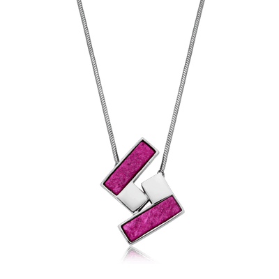 Colar Duo - Feldspato Rosa Pink — ângulo 1