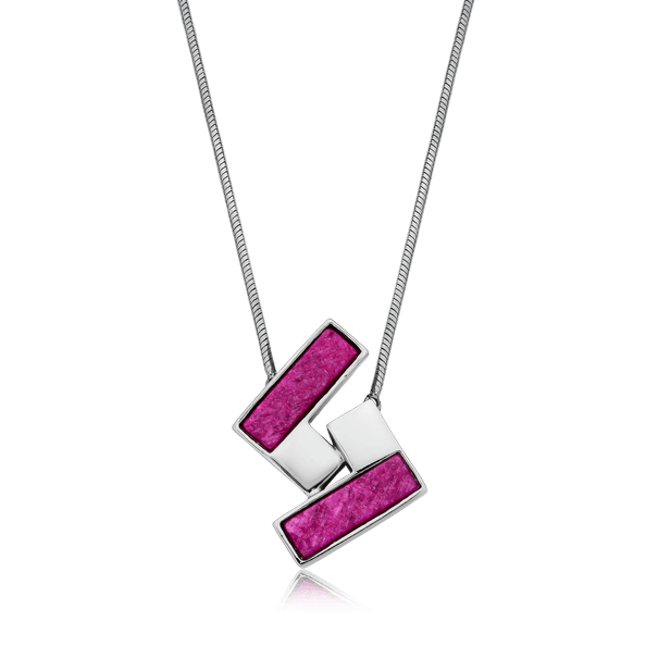 Colar Duo - Feldspato Rosa Pink