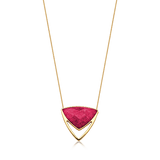 Colar Equilíbrio - Feldspato Rosa Pink Semijoias de luxo e design exclusivo