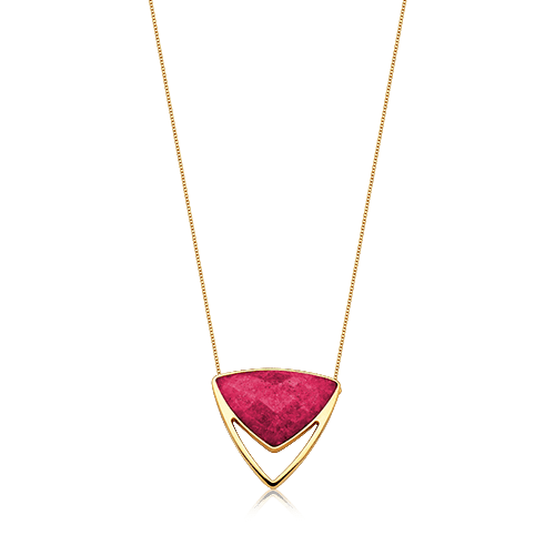 Colar Equilíbrio - Feldspato Rosa Pink