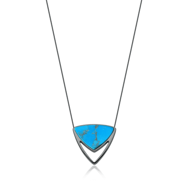 Colar Equilibrio - Howlita Turquesa Semijoias de luxo e design exclusivo