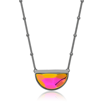 Colar Escudo - Cristal Multicolorido — ângulo 1