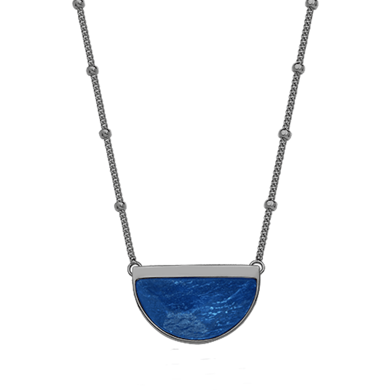 Colar Escudo - Feldspato Azul Anil