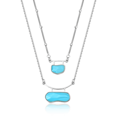 Colar Essencial Encanto - Ágata Azul Céu — ângulo 1