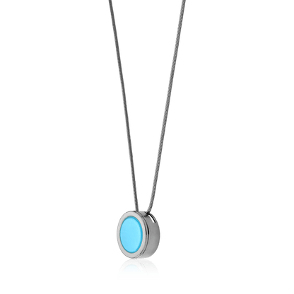 Colar Eterno - Ágata Azul Céu Semijoias de luxo e design exclusivo